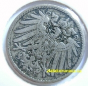 Německo - 5 Reich Pfennig 1900 G