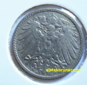 Německo - 5 Reich Pfennig 1904 J