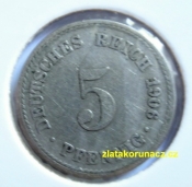 Německo - 5 Reich Pfennig 1906 A