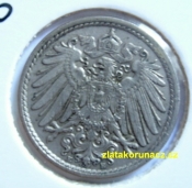 Německo - 5 Reich Pfennig 1910 E