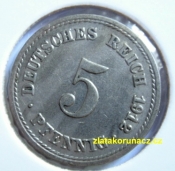 Německo - 5 Reich Pfennig 1912 A