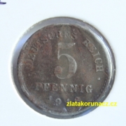 Německo - 5 Reich Pfennig 1916 F