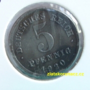 Německo - 5 Reichspfennig 1920 J