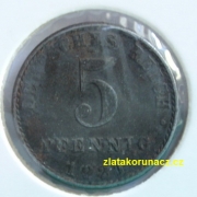 Německo - 5 Reichspfennig 1921 A