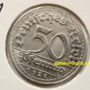 Německo - 50 Pfennig Reich 1921 D
