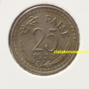 Indie - 25 paise 1972 tečka