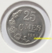Luxembursko - 25 centimes 1965