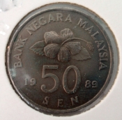 Malaysie - 50 sen 1989