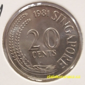 Singapur - 20 cents 1981