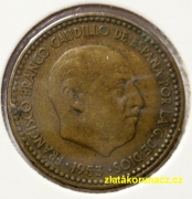Španělsko - 1 peseta 1953 (62)