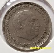Španělsko - 5 pesetas 1957 (61)