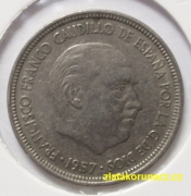 Španělsko - 5 pesetas 1957 (65)