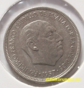 Španělsko - 5 pesetas 1957 (72)