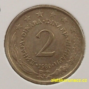 Jugoslávie - 2 dinar 1980