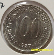 Jugoslávie - 100 dinar 1987