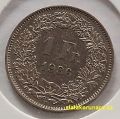 Švýcarsko - 1 frank 1986 B