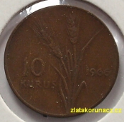 Turecko - 10 kurus 1966