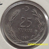 Turecko - 25 kurus 1967