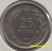 Turecko - 25 kurus 1968