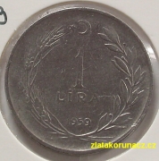 Turecko - 1 lira 1959