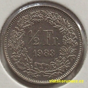 Švýcarsko - 1/2 frank 1983