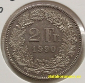 Švýcarsko - 2 frank 1990 B