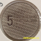 Švýcarsko - 5 frank 1989 B Guisan