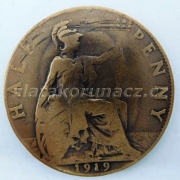 Anglie - 1/2 penny 1919