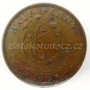 Anglie - 1/2 penny 1938