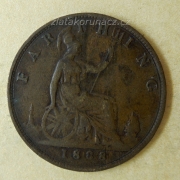 Anglie - 1 farthing 1888