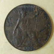 Anglie - 1 farthing 1905