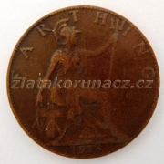 Anglie - 1 farthing 1918