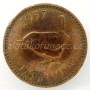 Anglie - 1 farthing 1937