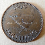 Anglie - 1 farthing 1939