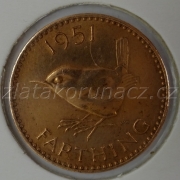 Anglie - 1 farthing 1951