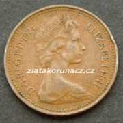 Anglie - 1 New penny 1974