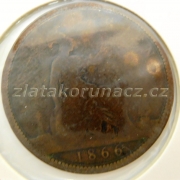 Anglie - 1 penny 1866