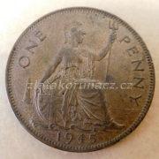Anglie - 1 penny 1945 