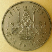 Anglie - 1 shilling 1951  skotská ražba
