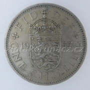 Anglie  - 1 shilling 1957  anglická ražba