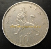 Anglie - 10 New Pence 1968 