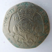 Anglie - 20 pence 1990
