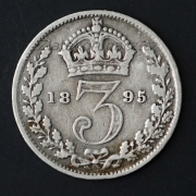 Anglie - 3 pence 1895