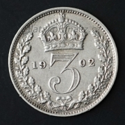 Anglie - 3 pence 1902