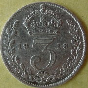 Anglie - 3 pence 1913