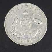 Austrálie - 6 pence 1945