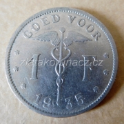 Belgie - 1 frank 1935 Belgie