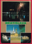 Bratislava - Pohľad na  hrad s ohňostrojem