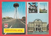 Bratislava - pohled z Petržalky na Hrad 