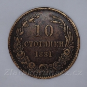 Bulharsko -  10 stotinki 1881
